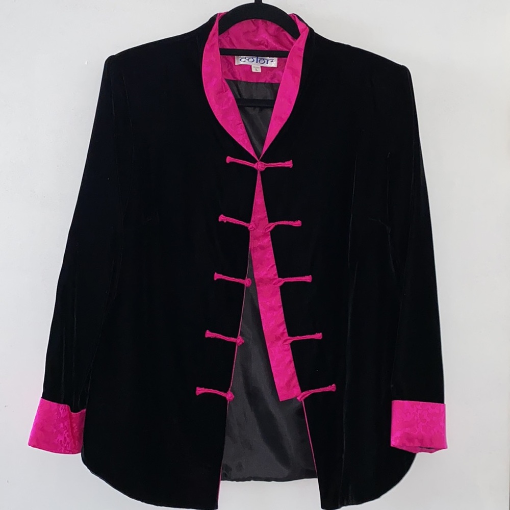 Suede Chinese Blazer Jacket